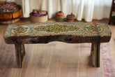 Avani Hand Painted Vintage Wooden Bench B8